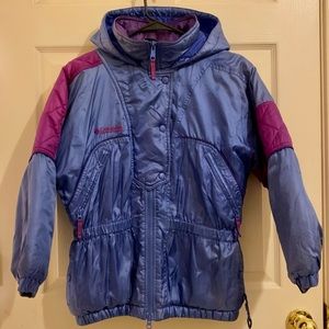 Vintage 90s Columbia Girls 10/12 Winter Puffer Ski Jacket